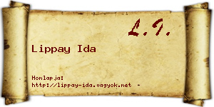 Lippay Ida névjegykártya